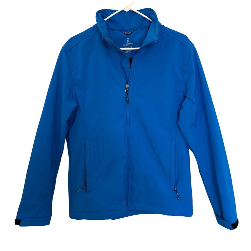 Elevate Men Full Zip Jacket Blue Medium Fleece Lined Casual Outerwear